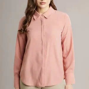 Symbol Premium Women's Solid Desk-to-Dinner' Soft Formal Shirt (Button Down | Regular Fit)